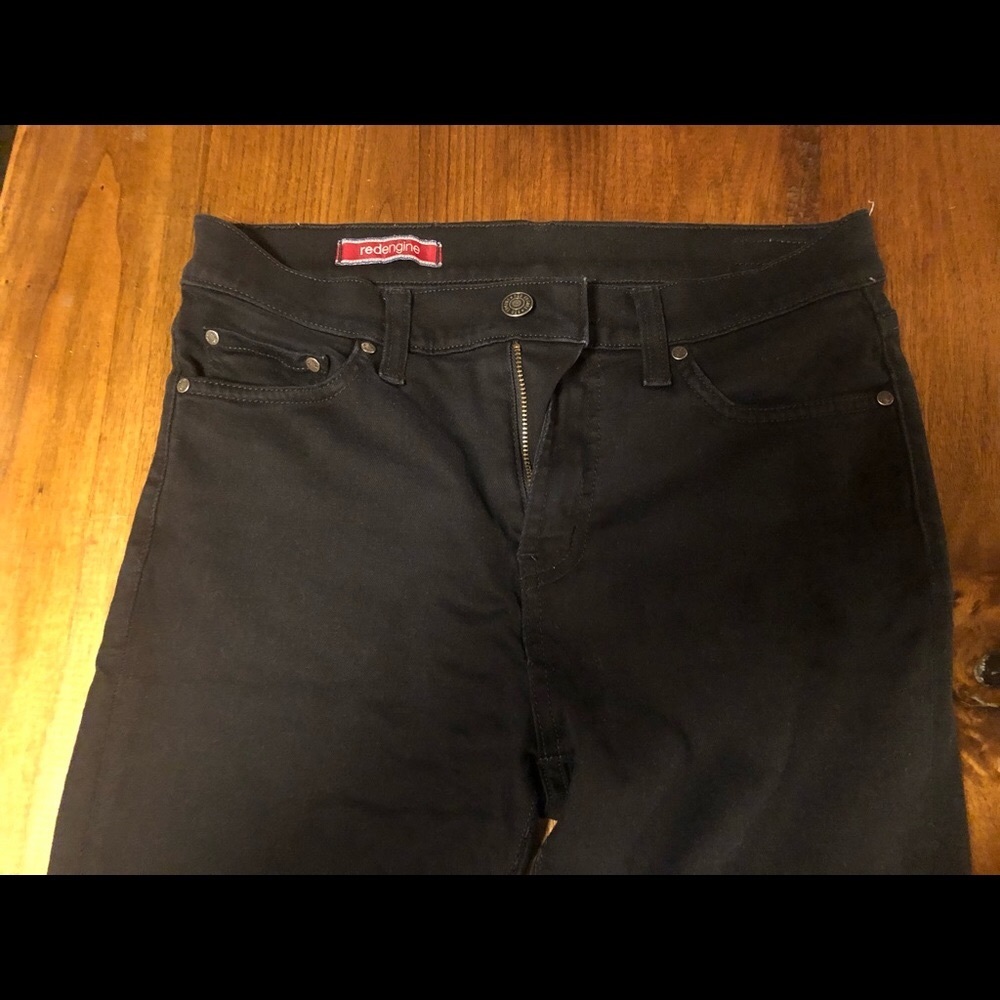 Womens deep black jeans redengine, size 28
